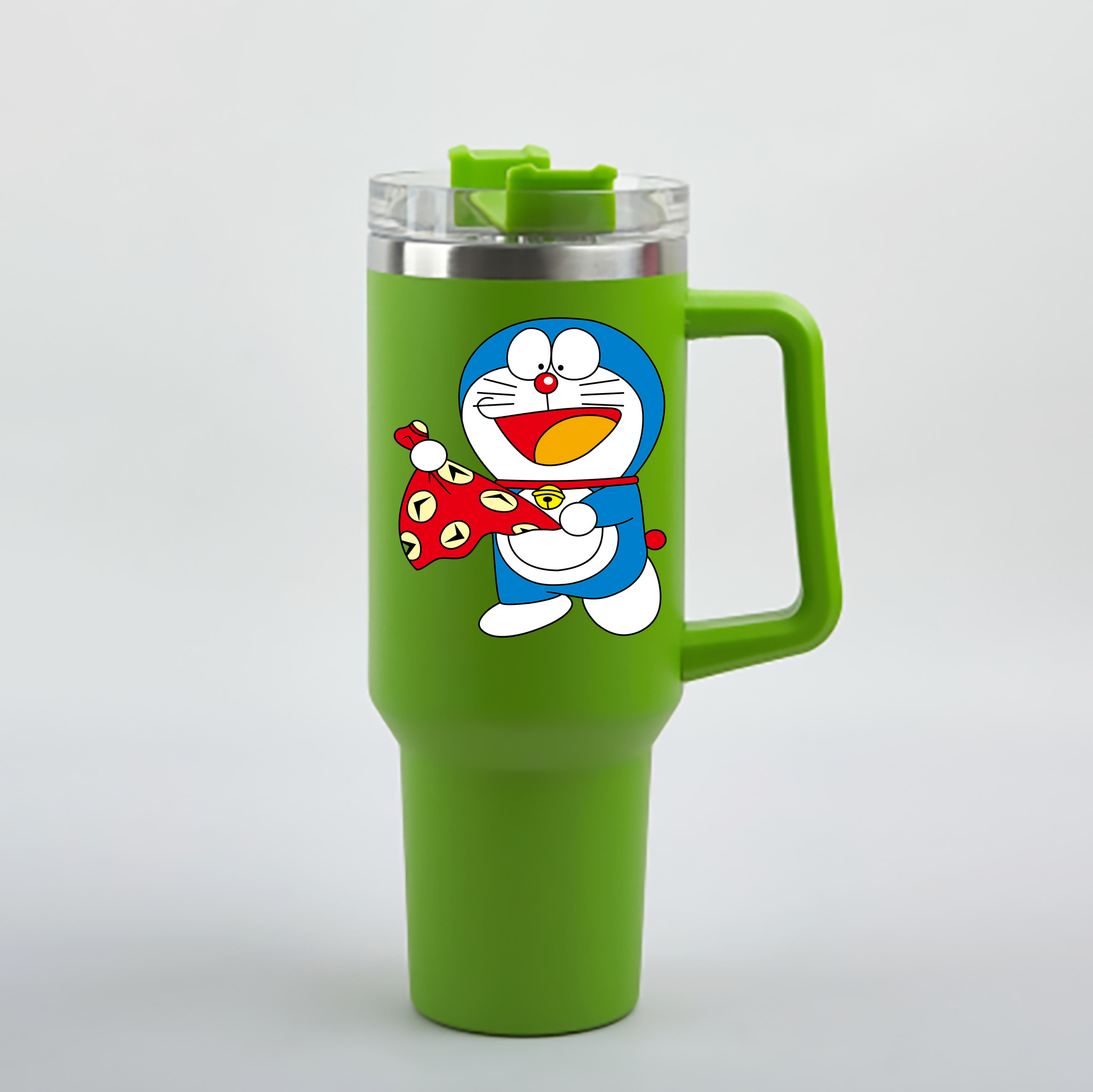 （画像用） ドラえもん Doraemon 1200mL車用タンブラー - クリスタルステッカー（プラスチックストロー付き）